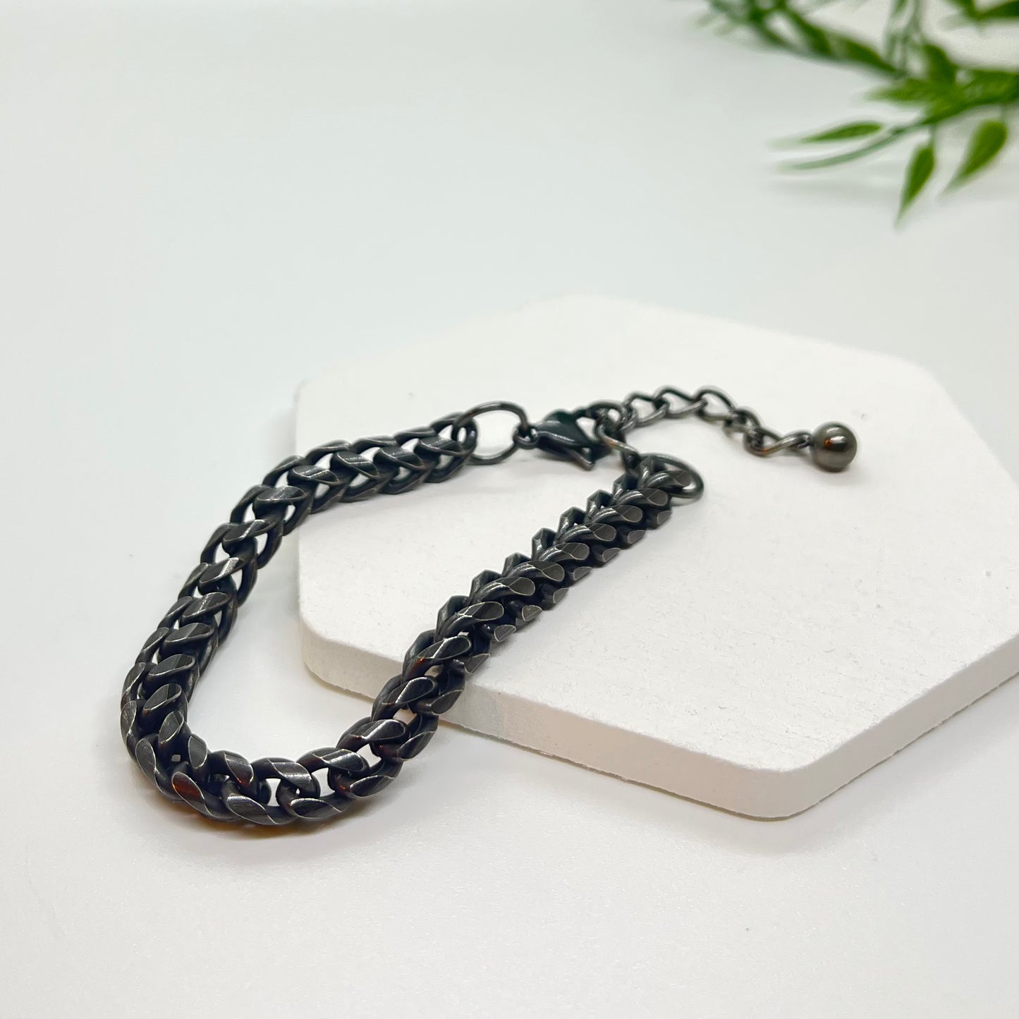 Titanium chain bracelet