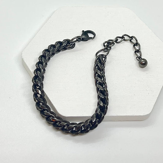 Titanium chain bracelet