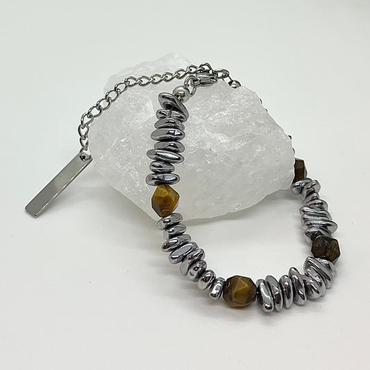 Amber stone chain bracelet