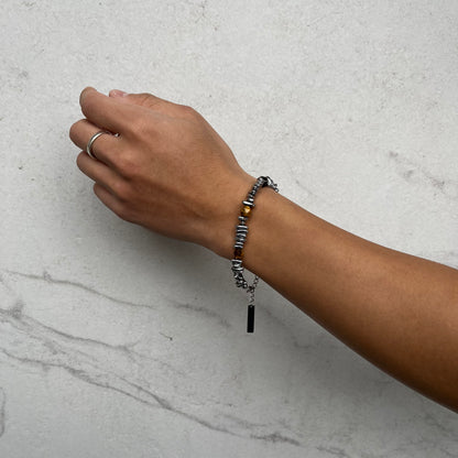 Amber stone chain bracelet